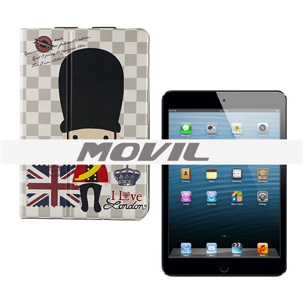 NP-2107 Elegante funda de cuero pu para ipad mini-9